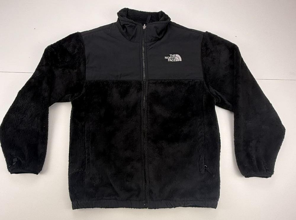 The North Face Girls L Black Oso Fleece Jacket Full Zip High Pile F07